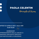 23-24/4/2024: L’insegnamento dell’italiano apprendenti plurilingui_Σεμινάρια εργασίας (Paola Celentin, Πανεπιστήμιο Βερόνας)