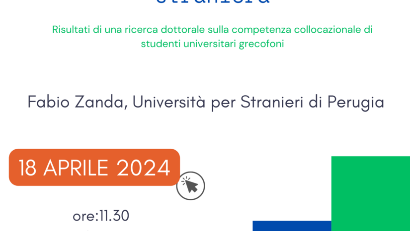 Le combinazioni lessicali in italiano come lingua straniera_ΔΙΑΛΕΞΗ ΥΔ FABIO ZANDA